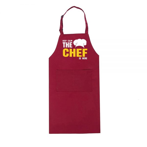 tablier chef rouge